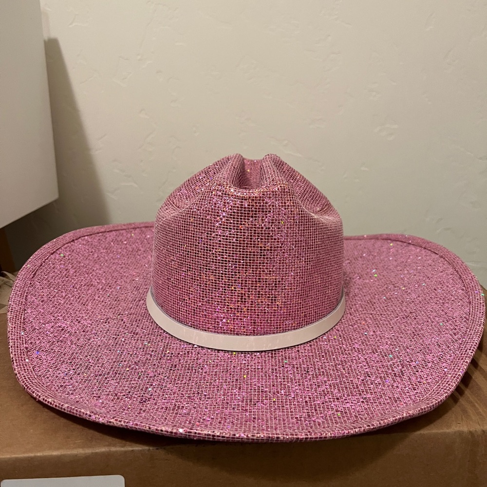 MCGRAW PINK GLITTER COWBOY HAT